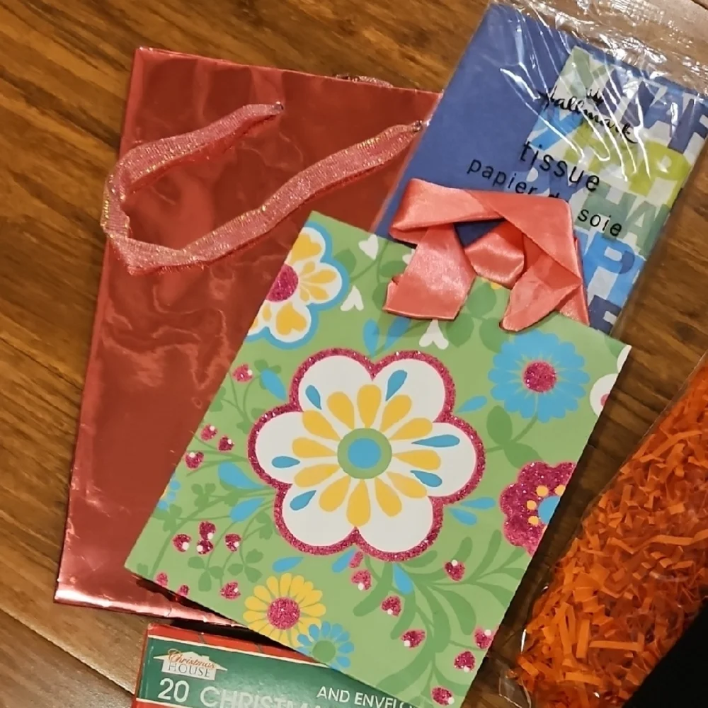 Colorful Gift Bags and Wrapping Set